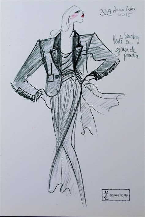 yves saint laurent fabrication|yves Saint Laurent sketches.